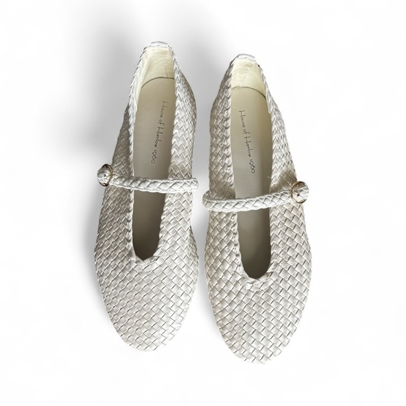 House of Harlow 1960 Bistro Woven Mary Jane Flats in Wheat Size 8.5 - Picture 8 of 9